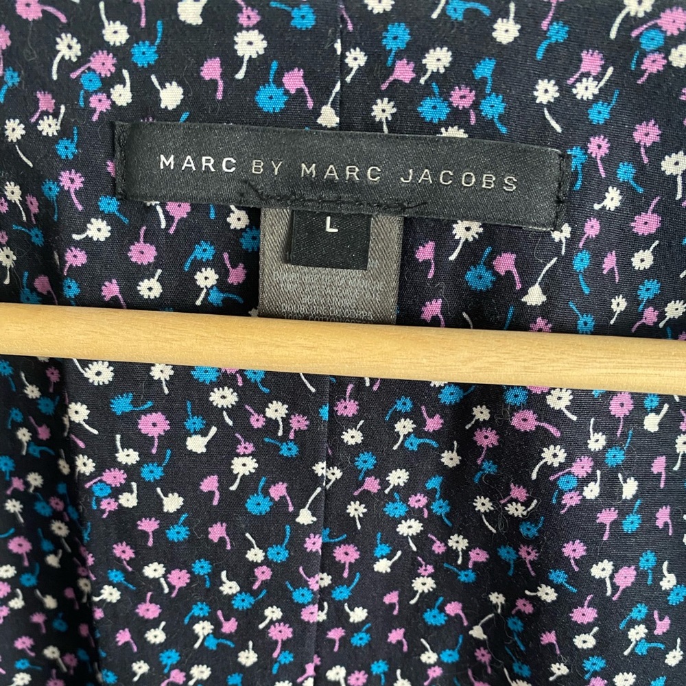 Marc by Marc Jacobs Lavender Trench Coat with Floral Lining - Size L - Picture 5 of 11
